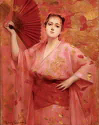 Georges Achille-Fould in japanischer Kleidung, ca. 1885