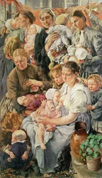 Die Frauen, rechter Flügel aus Die Zeitalter des Arbeiters, 1895
