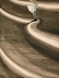 Mädchen vor der Welle
