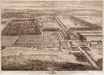 Ansicht von Temple Newsam House von Osten, graviert von Jan Kip, 1702