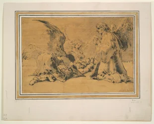 Toter Abel, betrauert von Engeln