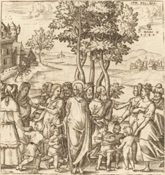 Christus segnet die Kinder