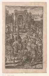 König zu Pferd am Stadttor