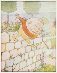 Humpty Dumpty hatte einen großen Sturz, aus A Nursery Rhyme Picture Book