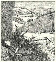 Kleiner Junge Blau, komm, blas dein Horn