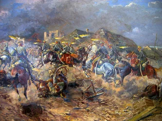 Angriff polnischer Ulanen auf Bolschewiken bei Sloutsk 1919, 1920