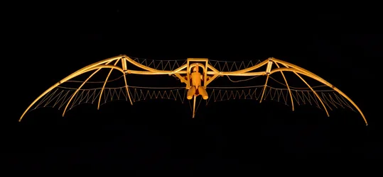 Modell des Gleiters von Leonardo da Vinci - Museum für Wissenschaft und Technik von Leonardo da Vinci, in Mailand.