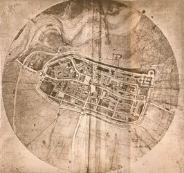 Eine Karte der Stadt Imola, Italien, ca. 1472-ca. 1519 1883