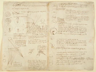 Notizen und Diagramme zur Mechanik, aus 