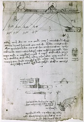 Auszug aus einem Da Vinci Manuskript über das Prinzip und den Bau eines "Seebaggers"