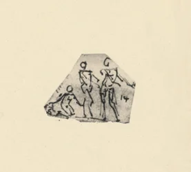 Skizze von drei Figuren, ca. 1480