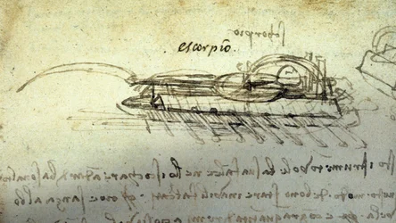 Studie für eine Kriegsmaschine Escorpio von Leonardo da Vinci (1452-1519)