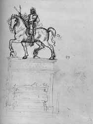 Studie für ein Reitermonument, ca. 1480