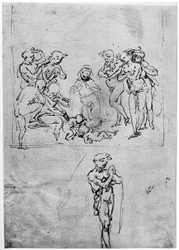 Studie zur Anbetung der Könige, ca. 1481, 1954