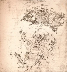 Studie für den Karton der Schlacht von Anghiari, ca. 1472-1505, 1883