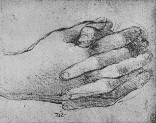 Studie gefalteter Hände, um 1480 1945