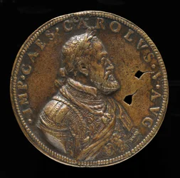 Karl V., 1500-1558, König von Spanien 1516-1556, Heiliger Römischer Kaiser 1519 [Vorderseite], 1547 oder später