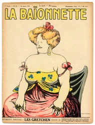 Umschlag von La Baionnette, Satirisch in Farben