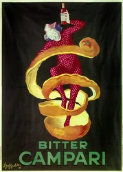 Plakat für den Aperitif Bitter Campari. Illustration von Leonetto Cappiello, 1921 Paris, dekorative Kunst