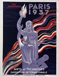 Plakat der Internationalen Ausstellung in Paris, 1937