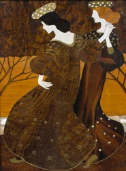 Kommode, ca. 1908, von Leopold Bauer, Detail, Österreich, 20. Jahrhundert