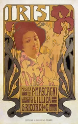 Iris, Poster für die Oper von Pietro Mascagni