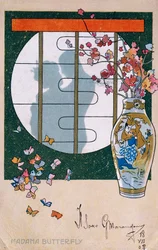 Postkarte zur Premiere von "Madame Butterfly" in Brescia