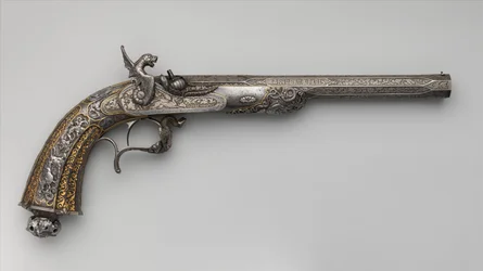 Perkussionsausstellungspistole, Französisch, datiert 1851
