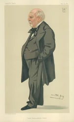 Sir Philip Rose, Freund von Lord Beaconsfield, 14. Mai 1881, Vanity Fair Karikatur