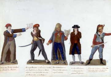 Pappfiguren der Französischen Revolution