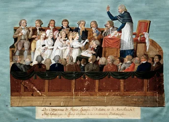 Französische Revolution: „Bürger von Paris bieten dem Nationalkonvent ihren Schmuck an“. Illustration der Brüder Lesueur (18. Jahrhundert). 1792-1795. Paris, Musée Carnavalet