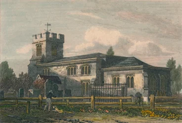 Finchley Kirche, Middlesex, 1815