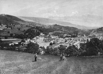 Llangollen und Crow Castle, ca. 1896
