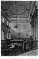 Innenansicht des Heralds College, London, 1815