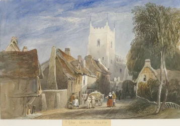 Cheadle Kirche: Aquarellmalerei, undatiert [um 1830-1840]