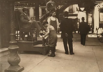 Schuhputzer an der 3rd Avenue und 9th Street, New York City