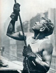 Das Empire State Building: Wolkenkratzer-Arbeiter, ca. 1931