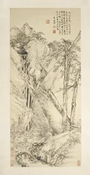 Landschaft nach Jing Hao und Guan Tong, ca. 1690-1770