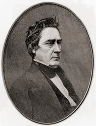 David Rice Atchison, aus The Century Magazine, veröffentlicht 1887 (Gravur)