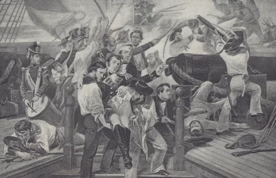 Tod von James Lawrence (Lithografie)