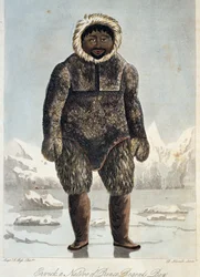 Ervick, Inuit in Pelz gekleidet, Einheimischer von Prince Regents Bay