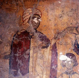 Fresko in der Kirche in Kandanos, Kreta, Griechenland