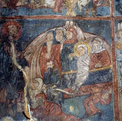 Fresken in der Kirche in Alikampos, Kreta, Griechenland