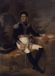 Porträt von Antonio Bonfanti (1768-1851), italienischer General, Gemälde von Zeni, Öl auf Leinwand, 575x42 cm