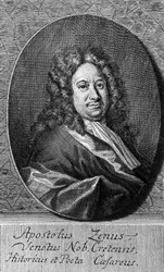 Porträt von Apostolo Zeno (ca. 1668-1750), italienischer Dichter, Librettist, Journalist und Schriftsteller