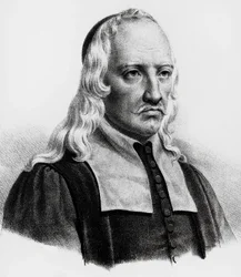 Porträt von Giovanni Alfonso Borelli (1608-1679), italienischer Mathematiker, Astronom, Philosoph, Physiologe, Gravur