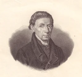 Porträt des italienischen Mathematikers und Astronomen Barnaba Oriani (1752-1832), Kupferstich nach einer Zeichnung von Demarchi