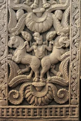 Relief am westlichen Eingang, Großer Stupa, Sanchi (UNESCO-Weltkulturerbe)