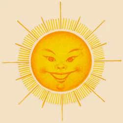 Lächelnde Sonne, Zeichnung