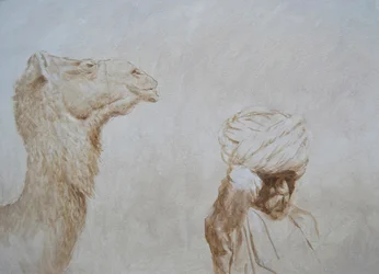Rabari führt Kamel